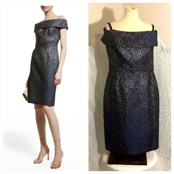 Rickie Freeman for Teri Jon Dresses & Skirts - Teri Jon NWT Off The Shoulder Jaquard Cocktail Dress Size 14P